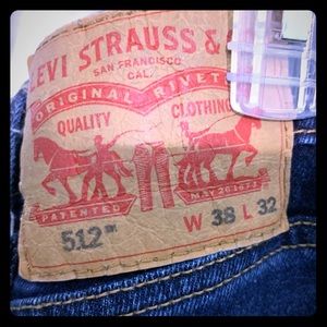 Men’s 512 38/32 slim taper jeans-blue heart